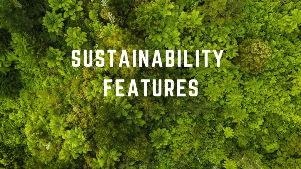 sustainability features for hiking