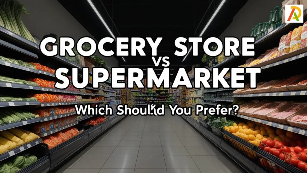 image depicting grocery store vs supermarket